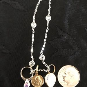 Jewelry - 3pc Charm sterling silver necklace. Jewelry - 3pc Charm sterling silver necklace.